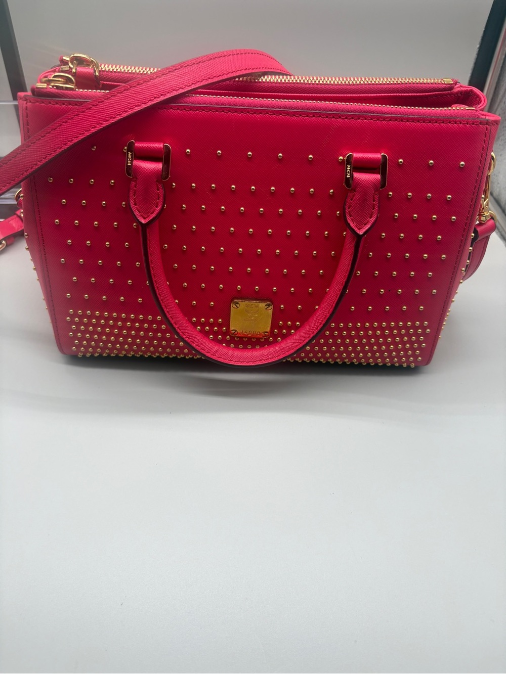 Studded Hot Pink Women’s Satchel